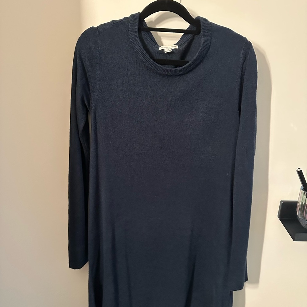 Women’s Long Sleeve Crewneck Dress - Navy